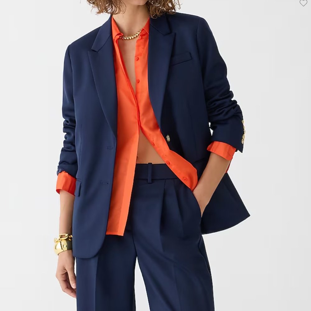 NWT J Crew Collection oversized blazer in wool twill blend - size 6